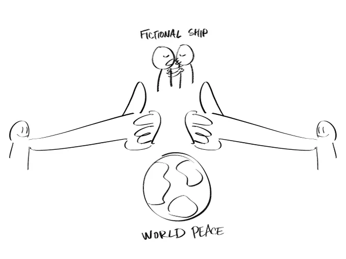 the time I drew this and captioned it with something like "me and the eastern fanartists halfway across the world bonding over shipping fictional characters without speaking each other's languages" https://t.co/28L5ObXf6k 