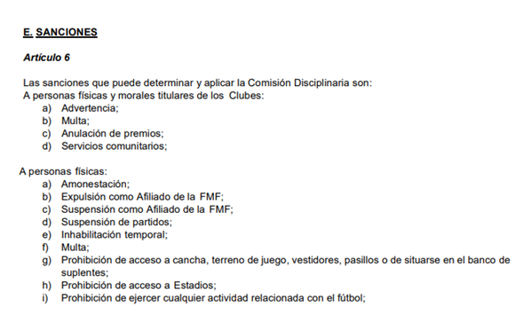 Fernando Esquivel on Twitter: "Las posibles sanciones de @LigaBBVAMX y
