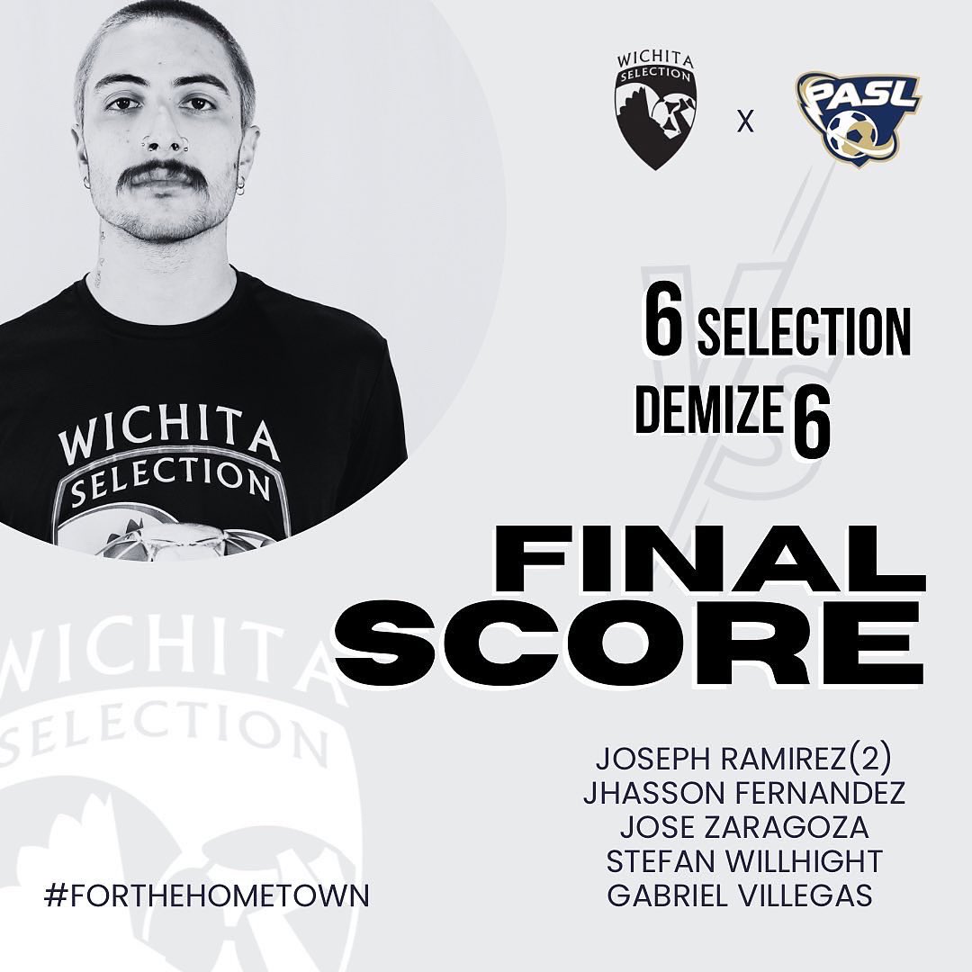 Wichita Selection win their MLIS Debut game 11-1, while our Premier Arena Soccer League team shared a point with a final score of 6-6! Thank you so much to everyone who came out for both games and packed the house &amp; a big thank you to our sponsors! 
#ForTheHomeTown