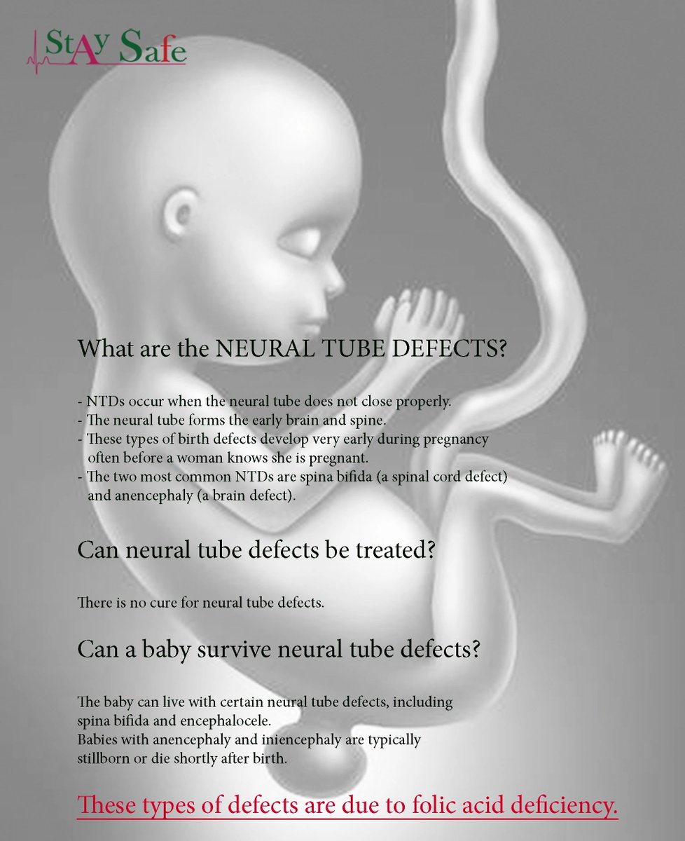 StaySafeorg's tweet photo. Folic acid deficiency is one of the leading causes of neural tube defects, which affect the baby's bones, nerve roots, &amp;spinal cord. We are responsible for ensuring that everyone understands the importance of folic acid intake for pregnant women #folicacidawarenessweek #staysafe https://t.co/TqJrh0siid