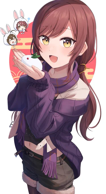 描き初め甘奈と兎さん 