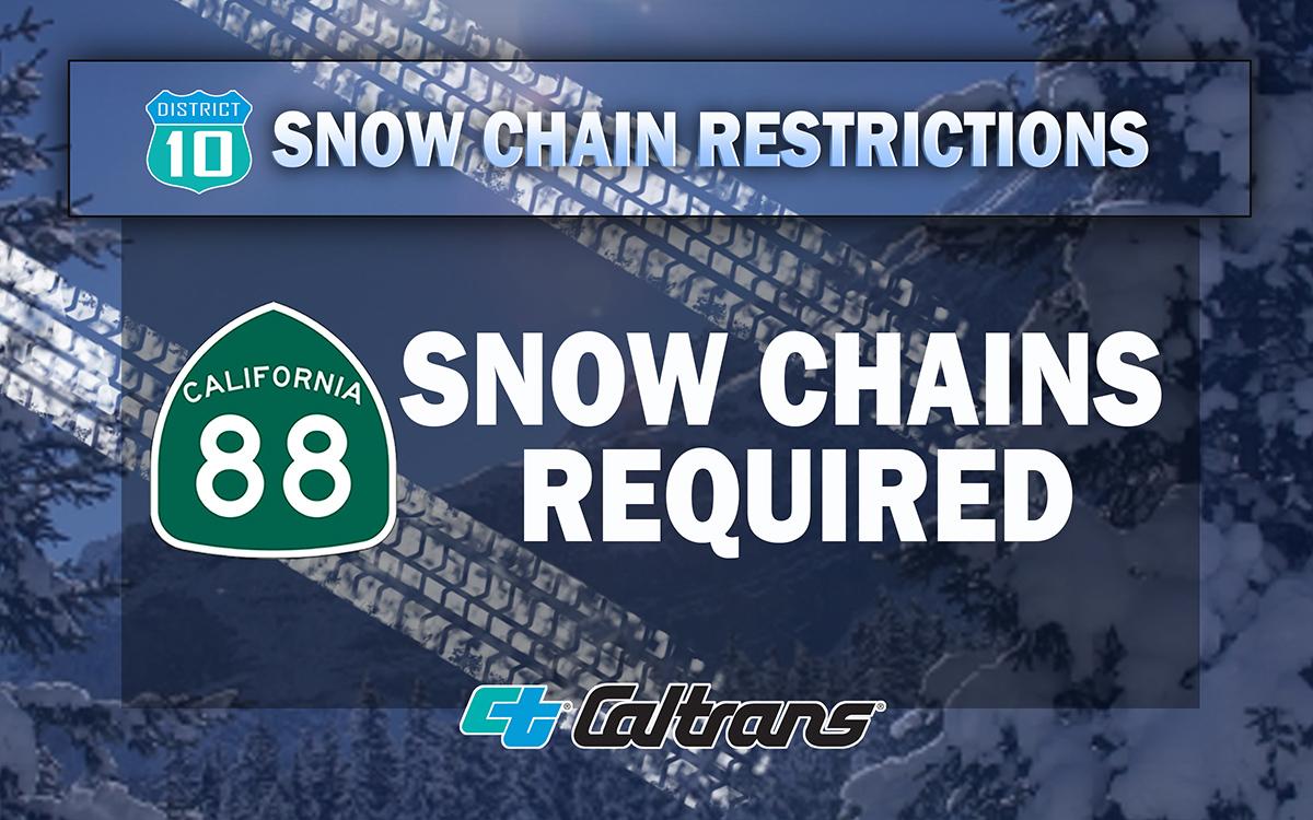 Caltrans District 10 on Twitter "AmadorCounty R2 chain controls are currently in place on SR