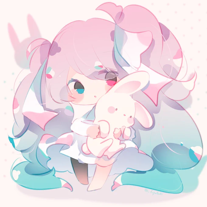 うさぎニーゴミク今年もよろしくお願いします!#prsk_FA 