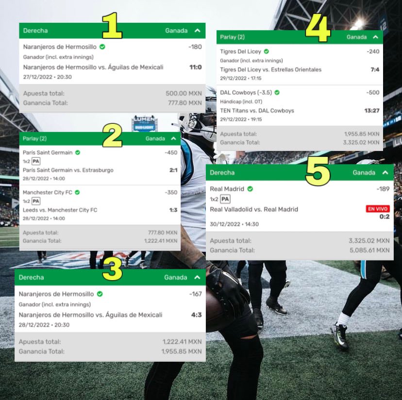 hugowx_'s tweet photo. Quieren Reto Escalera Gratuito?🪜

Sería convertir $350 a $3,000, hay NFL todo el día🧨

Tenemos una gran racha. ¿Récord FreePicks?✔️45-8✖️

Si este Tweet llega a 500 ‘♥️🔄🗯️’ Comparto el paso 1 Ya!
Es Temprano antes que se duerman 👀

Sería como mis últimos Retos de esta semana: https://t.co/2DkaeZYJNo
