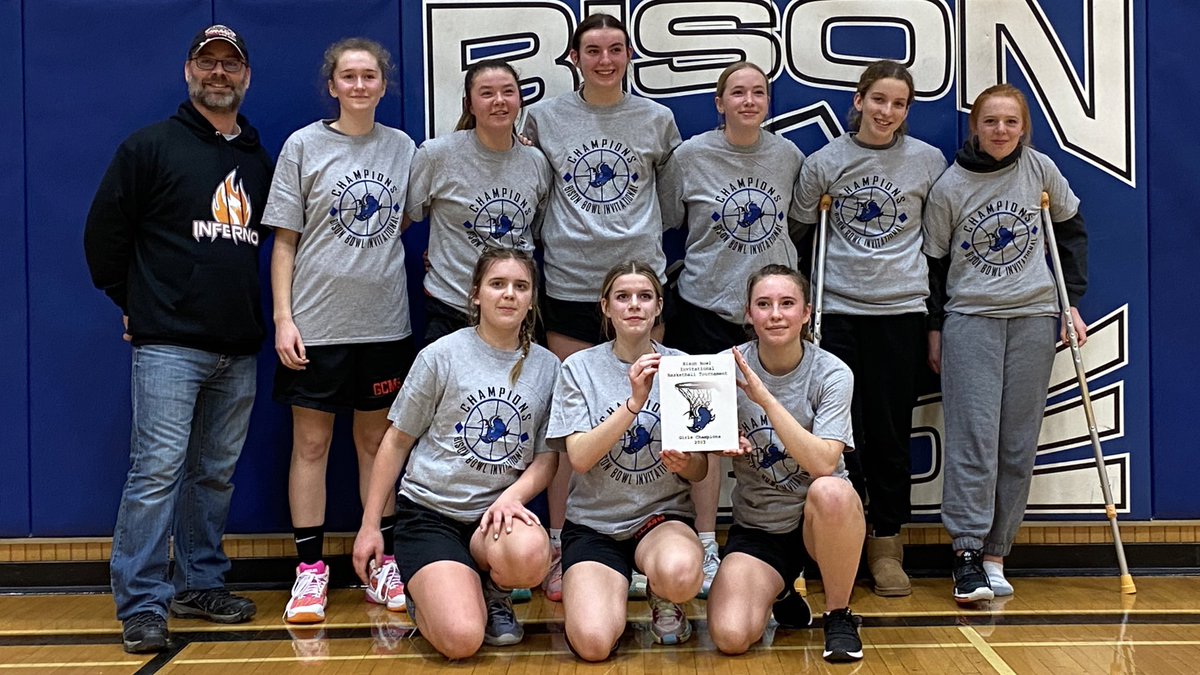 Congratulations to the <a href="/greystoneschool/">Greystone Centennial Middle School</a> Sr. Girls (Kolody) - brought home the gold from the Bison Bowl Invitational in Ardrossan! (Hoping the girls who sustained injuries heal up…fast 💛) Thank you to all those involved in making the tournament happen!  #InfernoBasketball 🔥🏀