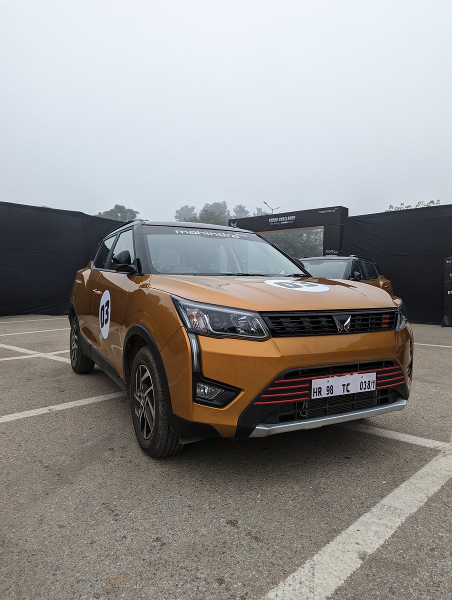 MahindraXUV300's tweet photo. When the XUV300 TurboSport arrives at the track, goosebumps arrive on cue. 
#XUV300TurboSport #TurboChallenge https://t.co/BkualTOlHu
