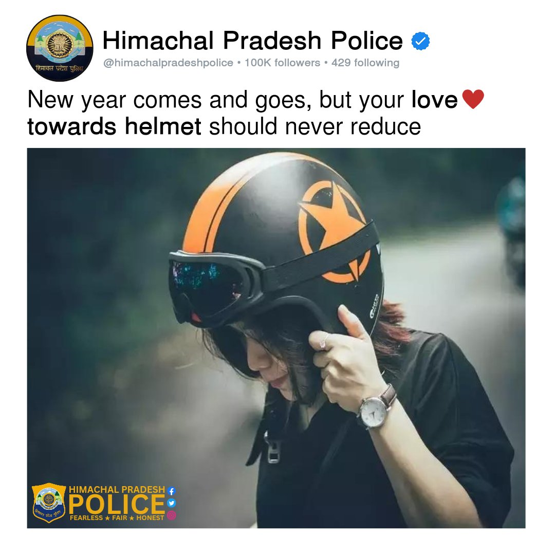 #RoadSafety #Helmet #TrafficRules #YourSafety #OurPriority #TrafficPolice #HPPolice