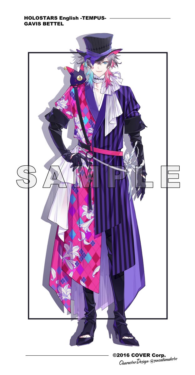 1boy male focus reference sheet pink hair gloves boots purple eyes  illustration images