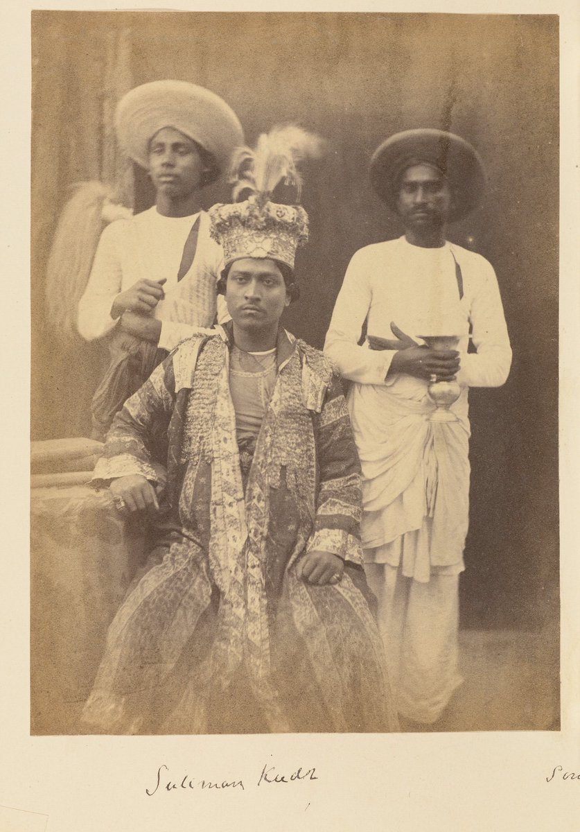 hemantsarin's tweet image. Rare photo of Prince Sulaiman Qadr of #Awadh #Oudh, one of the sons of Amjad Ali Shah &amp;amp; a brother of Wajid Ali Shah 1858-59 from @GettyMuseum #Lucknow #History #VintagePhotography @DalrympleWill @ssharadmohhan @Peachtreespeaks @iamrana @Mannzie @LucknowObserver @swativashishtha