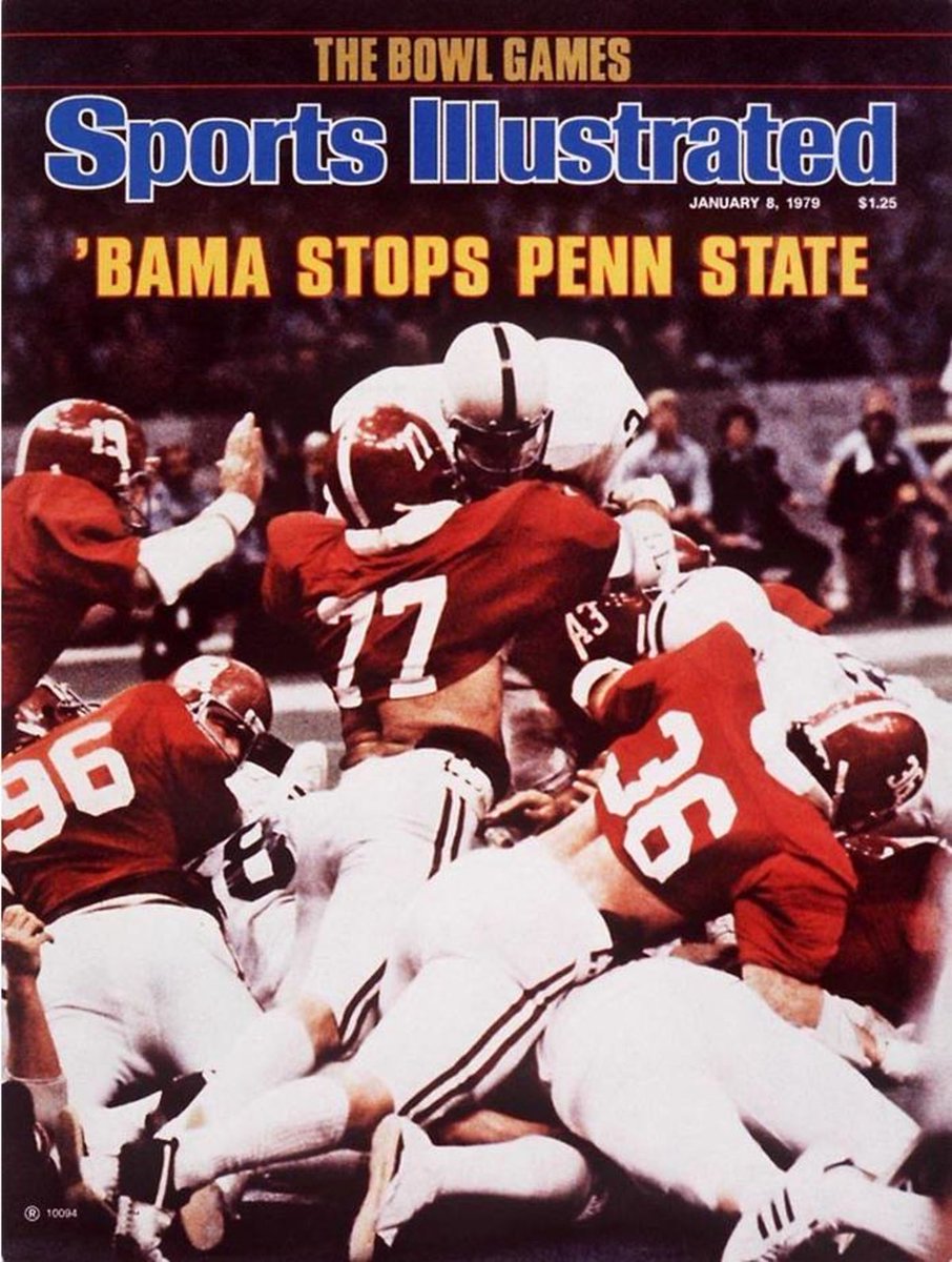 BamaCentral's tweet photo. On this date in 1979, one week after it's famous goal line stand against Penn State in the Sugar Bowl, Alabama appeared on the cover of Sports Illustrated

Crimson Tide Roll Call: Sunday, January 8, 2023
https://t.co/AaTEHd7zRm https://t.co/tDa53Atcoj