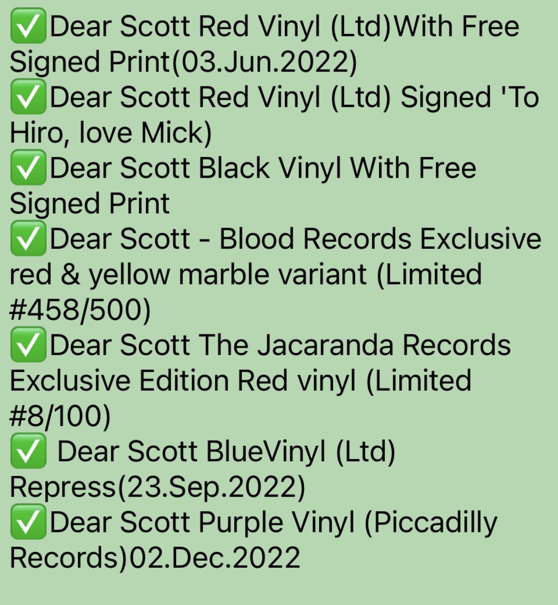 hiro_monstera's tweet photo. my 'Dear Scott' collection list xxx
@michaelheadtreb 
#michaelheadandtheredelasticband 
#dearscott https://t.co/XpEZN3usyO