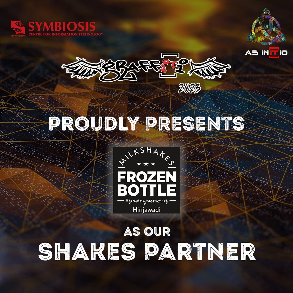 GraffitiSCIT's tweet photo. Shake away your doubts and blues with refreshing desserts and milkshakes!!🧋🍧

Glad to announce Frozen Bottle as the official Shakes Partner for Graffiti, 2023.🫶🙃
#graffiti #2023 #Sponsored #shakes #frozenbottle #scit #fest https://t.co/dpSulzLRkv