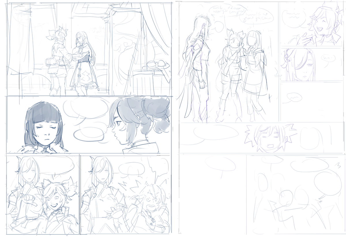 🫠 gonna be travelling n idk when i'll be back on these.. feels nice to be drawing comics again 