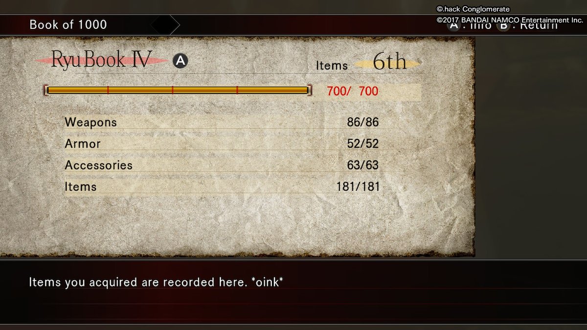 bwhitey1120's tweet photo. There, all cleanup for .hack//G.U. Vol. 2 Reminisce finished. I forgot to include Highway Master in earlier posts. All weapons, armor, accessories, and items acquired. Arena points above top rank. Party LV100 with Haseo Weapons LV20(cap). #dothackGULastRecode #NintendoSwitch https://t.co/2gA1YVuqbt