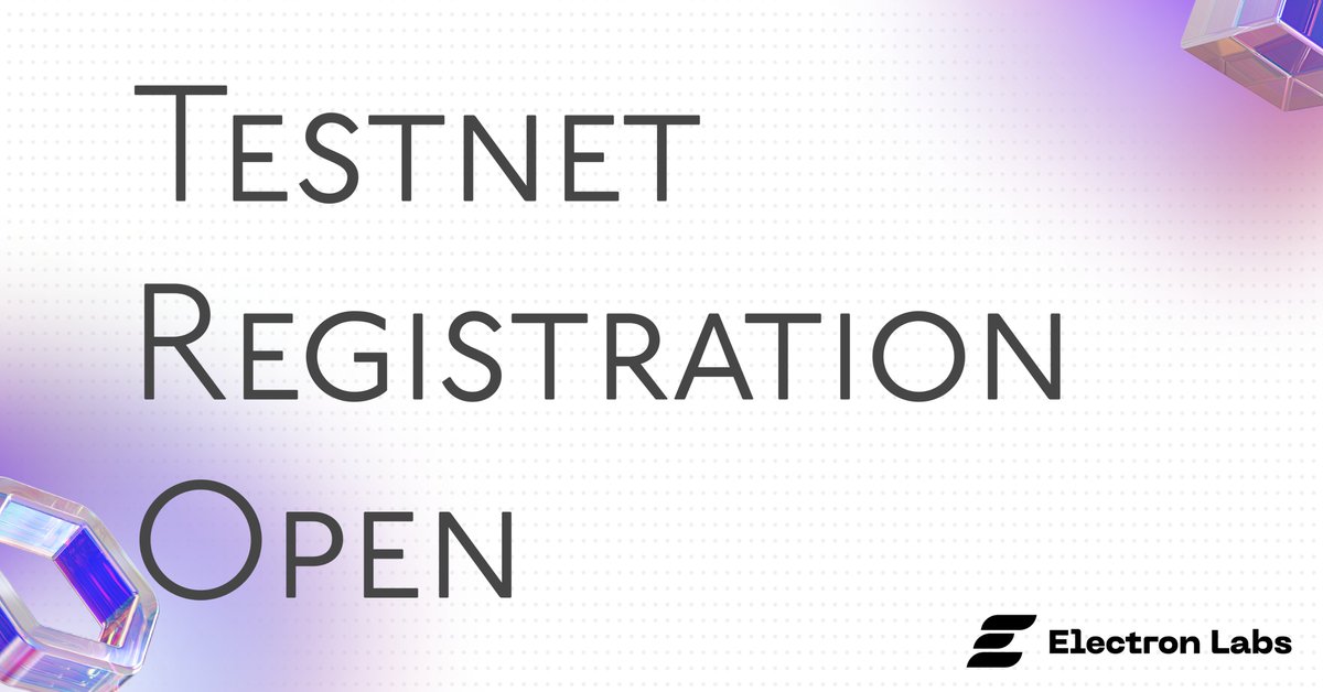 2 months back, we received a grant from <a href="/NEARProtocol/">NEAR Protocol</a> to build a cross-chain bridge using zk-proofs.

Today we're happy to share that "limited" registration to participate in✨Electron Testnet bridge✨is now open!

The application form can be found HERE: forms.gle/aW95JpZLAexA9G…