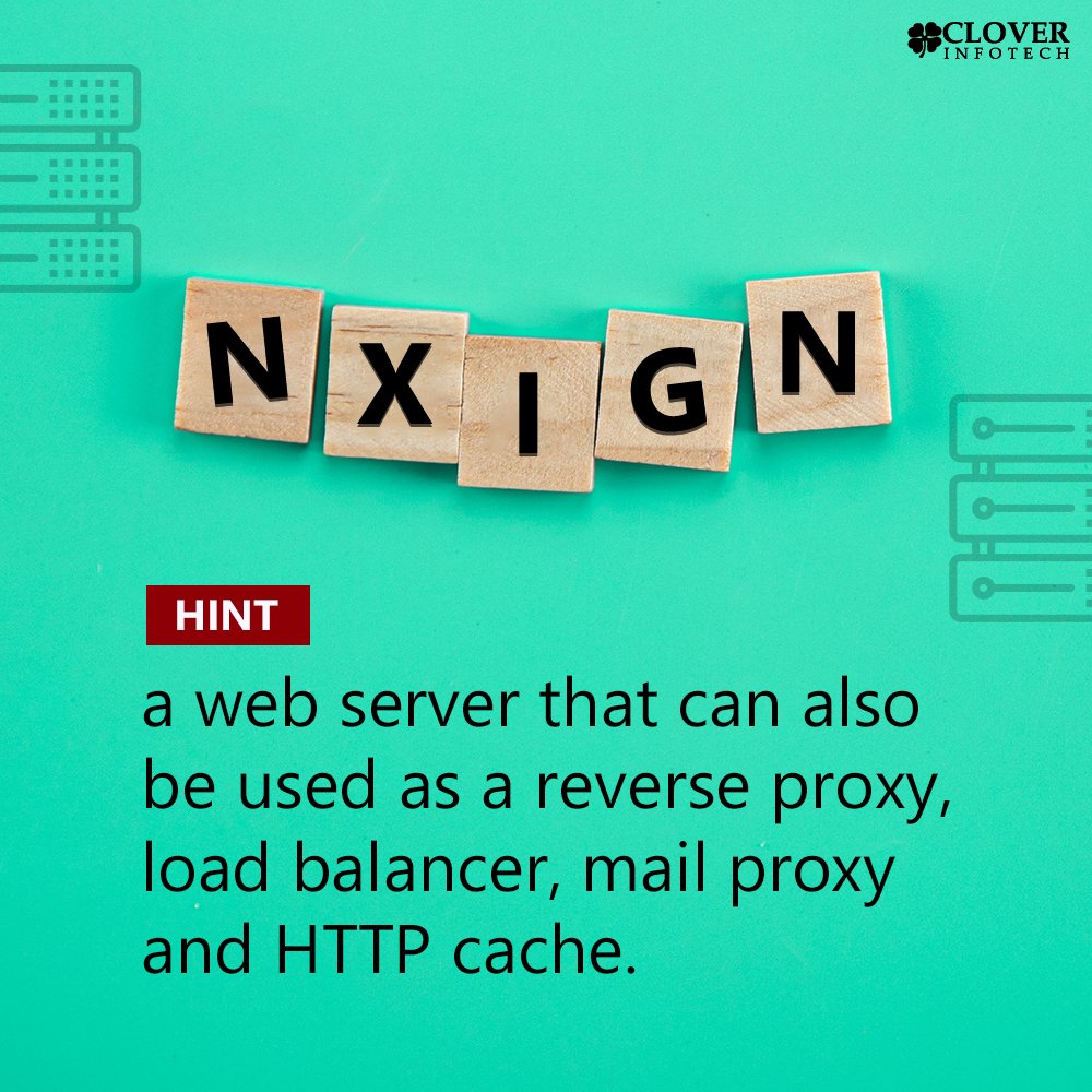 _CloverInfotech's tweet photo. #ScrabbleTime - Hint: a web server that can also be used as a reverse proxy, load balancer, mail proxy and HTTP cache
#scrabble #rearrange #letters #jumbled #scramble #quiz #quizzes #quiztime #quizzing #dailyquiz #quizoftheday #quizcompetition #quizchallenge #quizcontest https://t.co/ETKGf68oiP