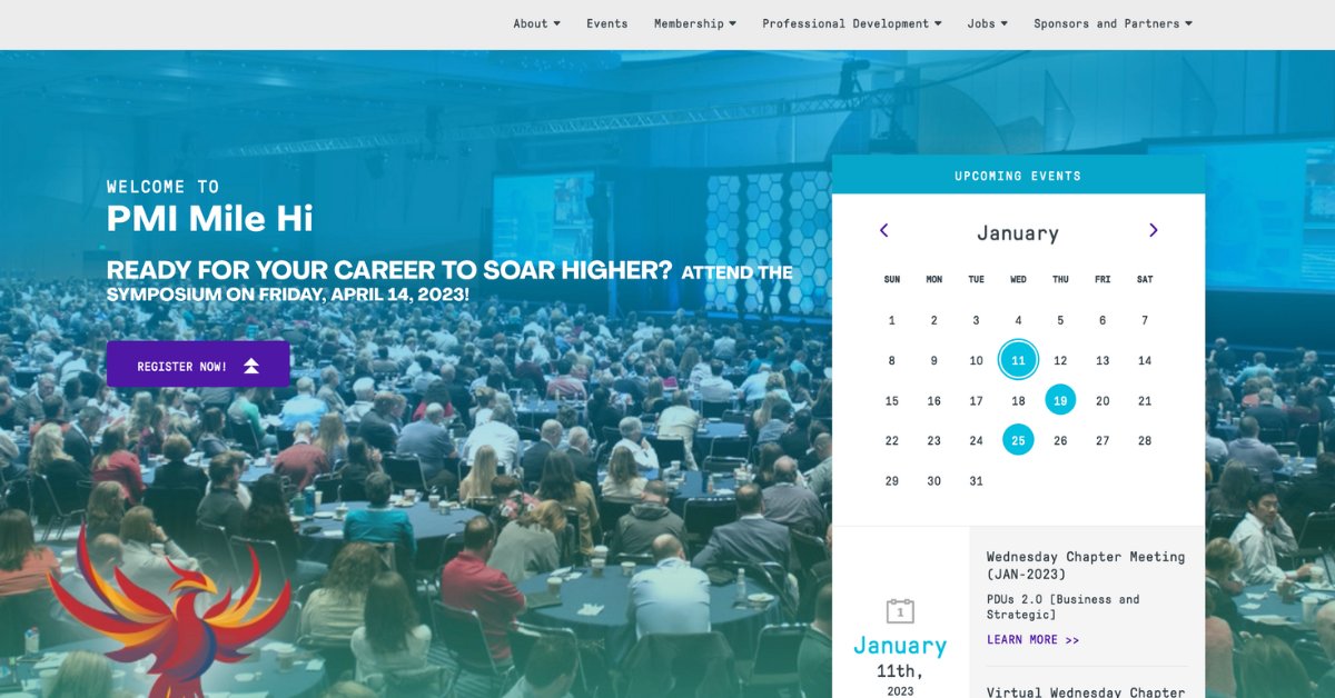 PMIMileHi's tweet photo. Have you been over to the PMI Mile Hi website lately to see a few of our refreshes? Check it out >> https://t.co/2toeS9kLqJ
#PMI #milehichapter #projectmanagementinstitute #projectmanager https://t.co/nvT8g25cWC