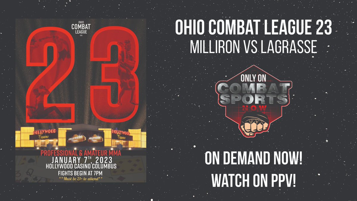 Wow Did you miss any of <a href="/OhioCombatL/">OhioCombatLeague</a> last night?

Watch this incredible #mma #ppv event on demand right now!

combatsportsnow.com/event/ohio-com…