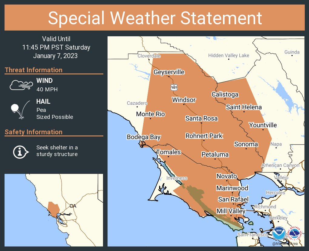 NWS Bay Area 🌉 on Twitter "A special weather statement has been issued