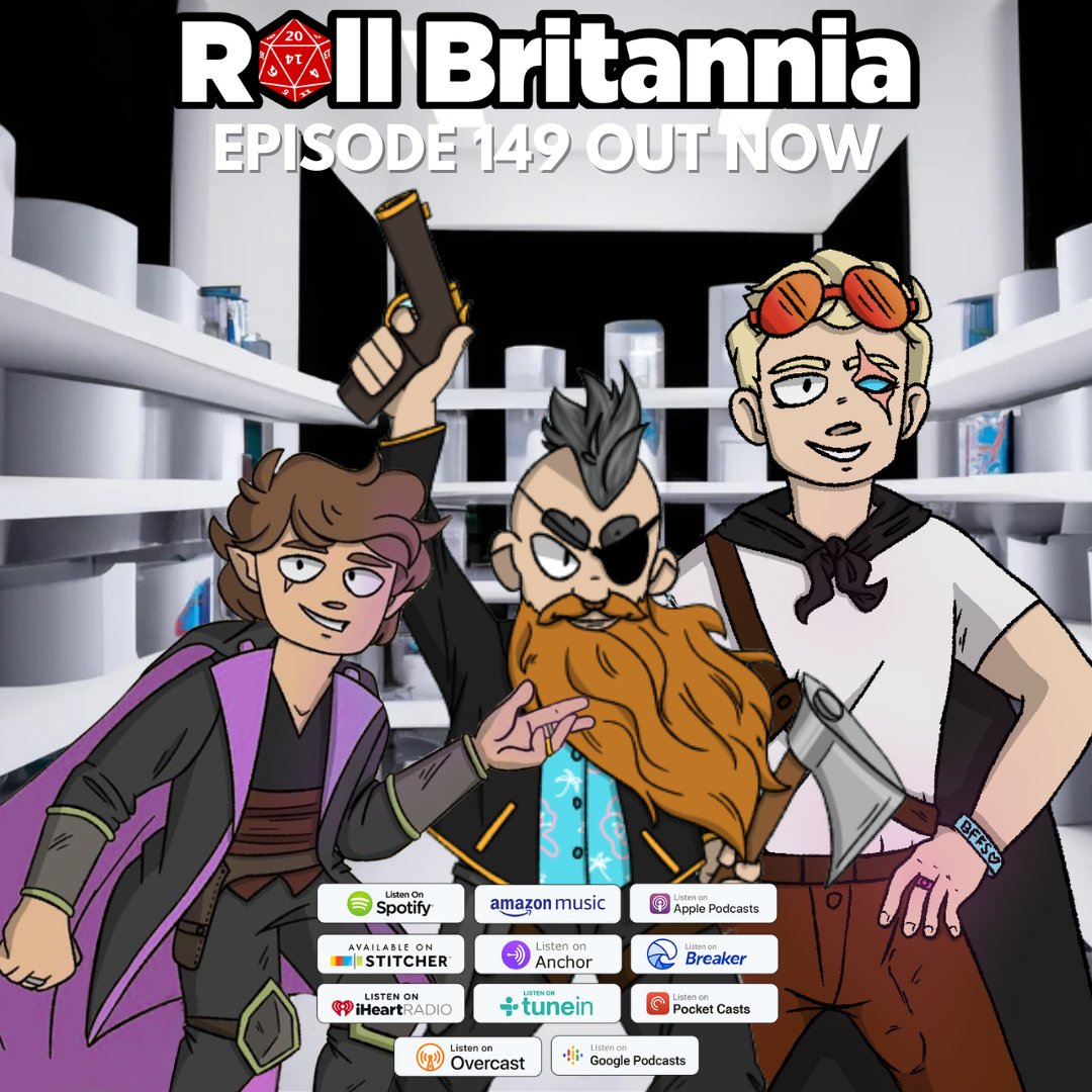 The latest episode of Roll Britannia is available to stream and download on all good podcatchers right now. rollbritannia.co.uk

#DnD #Podcast #DungeonsandDragons