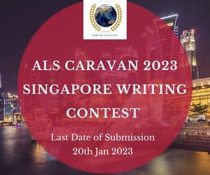 Submission for Asian Literary Society CARAVAN 2023 SINGAPORE WRITING CONTEST open; guidelines in the thread. Submission form: forms.gle/XwSjPDheMUMyk7…
This contest is open to all currently living in Singapore only.#poetry#shortstory#literaryevent#writers#singapore.