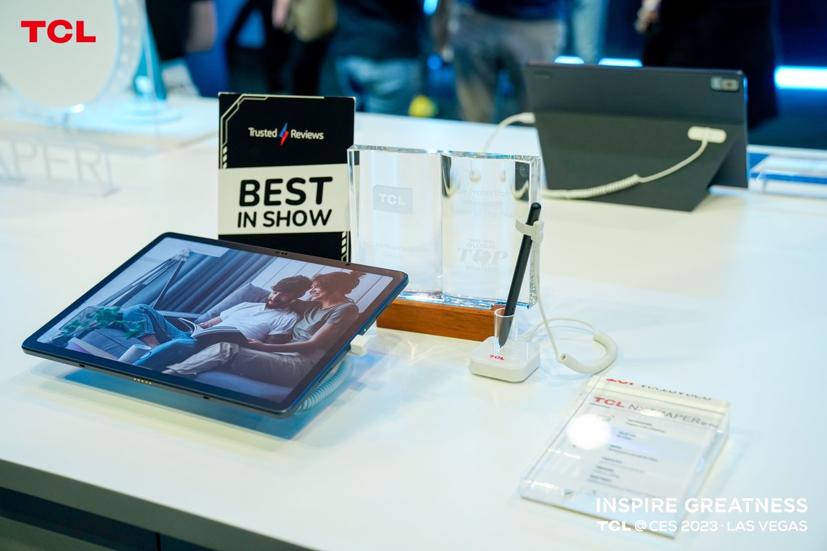 TCLMobileGlobal's tweet photo. #CES2023 ends today. TCL devices are inspiring greatness through connecting greatness, with awards to back it up! 🏆 Here are some on-site shots from central hall booth 16915. Which device will you get first?🤔
#SeeMeIn2023 #TCLxCES #InspireGreatness https://t.co/wiS1QW7vKz