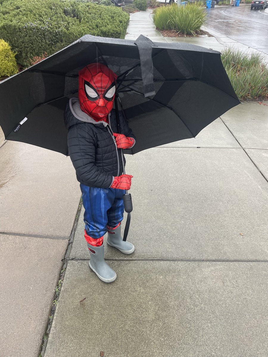 Even during an "aquatic river event" Spidey needs to check the mail