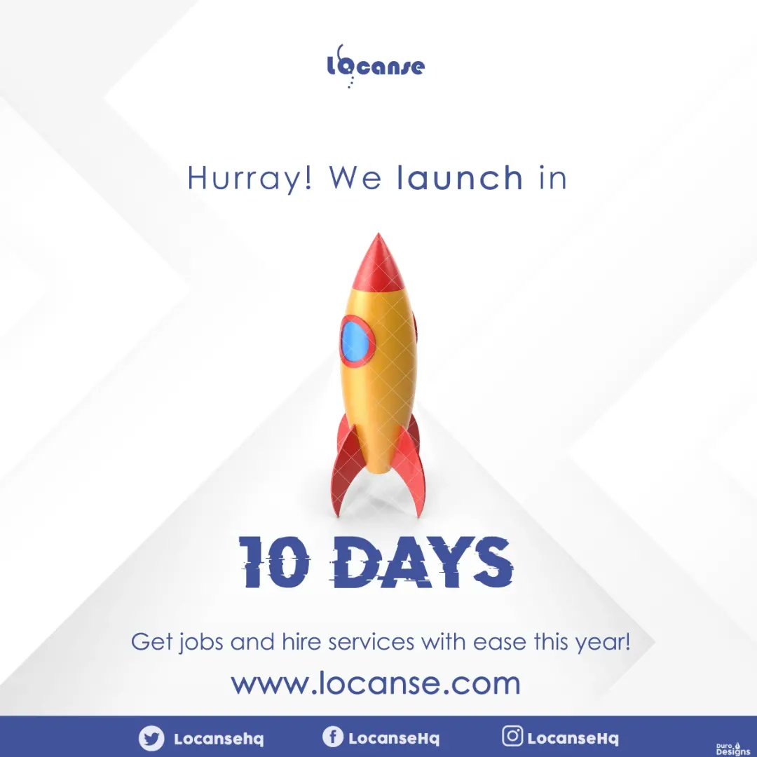 LocanseHQ's tweet photo. 10 days to go!! Can you believe it? On the 18th of January, Locanse will be available for all to use. We will also be announcing the winners of our launch challenge that same day so stay tuned! https://t.co/vCeQeNmvQe
