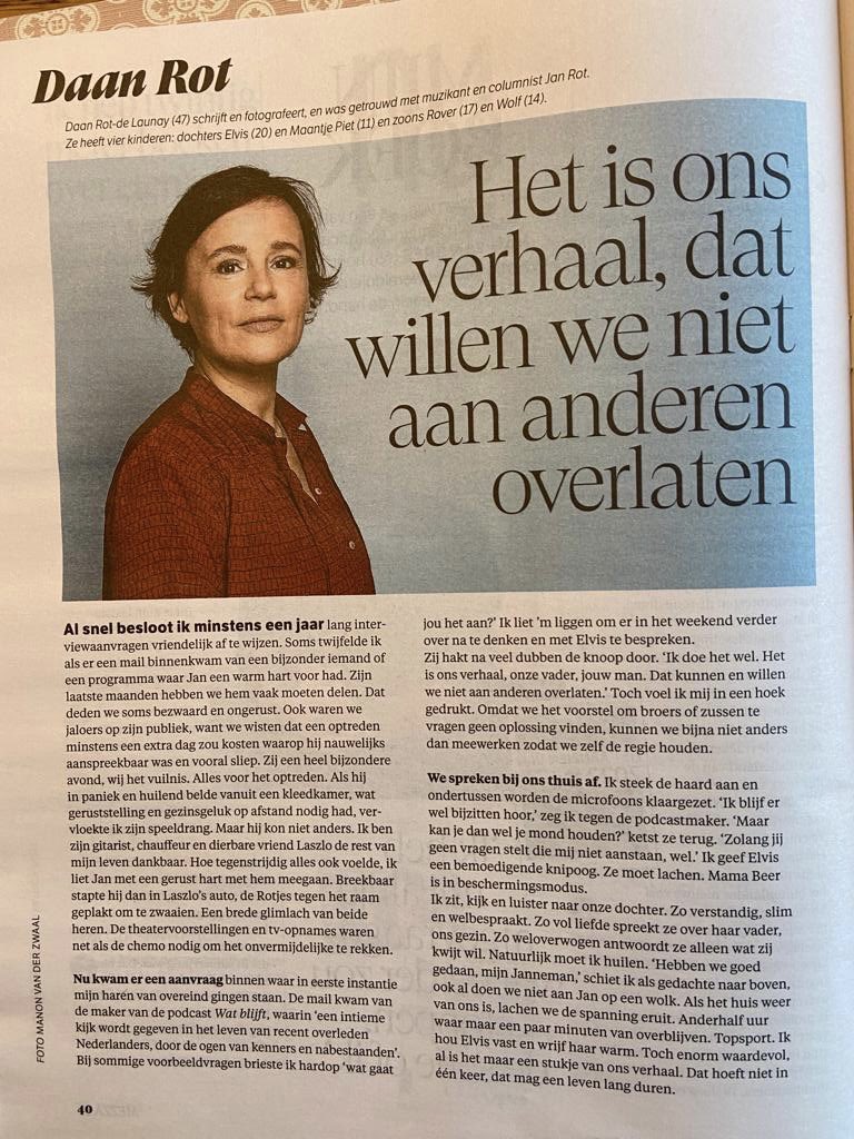 PoelmanJos's tweet photo. ‘Het is ons verhaal, dat willen we niet aan anderen overlaten’. Daan Rot in het @AD van 7 aug. 2022. #JanRot @maandagdaandag https://t.co/nSoBJujyRg