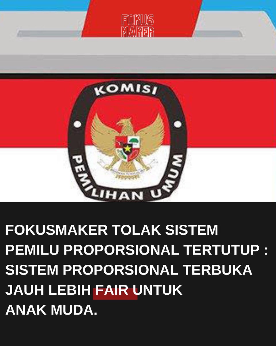 fokusmaker_id's tweet photo. Memilih perwakilan dalam demokrasi adalah soal keterbukaan dan transparansi.

Kami butuh sosok yang siap bertarung, bukan kucing dalam karung.

#FOKUSMAKER
#MajuTerusPantangMundur https://t.co/E9nPBGSI0E