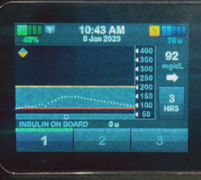 DiabeticDiary1's tweet image. صباح الخير 💕✨

واخيراً تحقق هدف سكر صايم بين ٨٠ و ١١٠ مع المضخة #tslimx2 

كانت ليلة هانئة هادئة الحمدلله خصوصاً اني قفلت كل التنبيهات لانها هواله .. بس حتى التنبيهات شديدة الخطورة الحمدلله ماسمعتها 

لو نلاحظ المعين اعلى يسار الرسم البياني فيه لون اصفر وهذه خاصية ذكاء 🙇🏼‍♀️✨