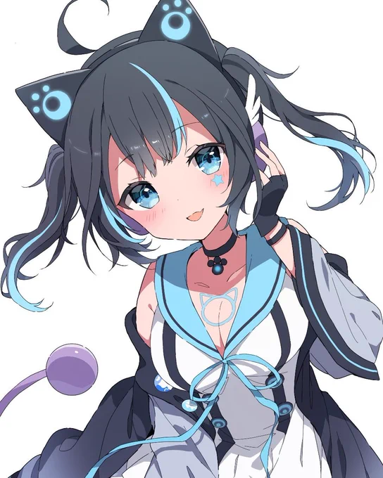 (Skeb)Cyan様描かせて頂きました!メッシュカラーの配色好き ご依頼ありがとうございました!納品しました。 #CyanArt 