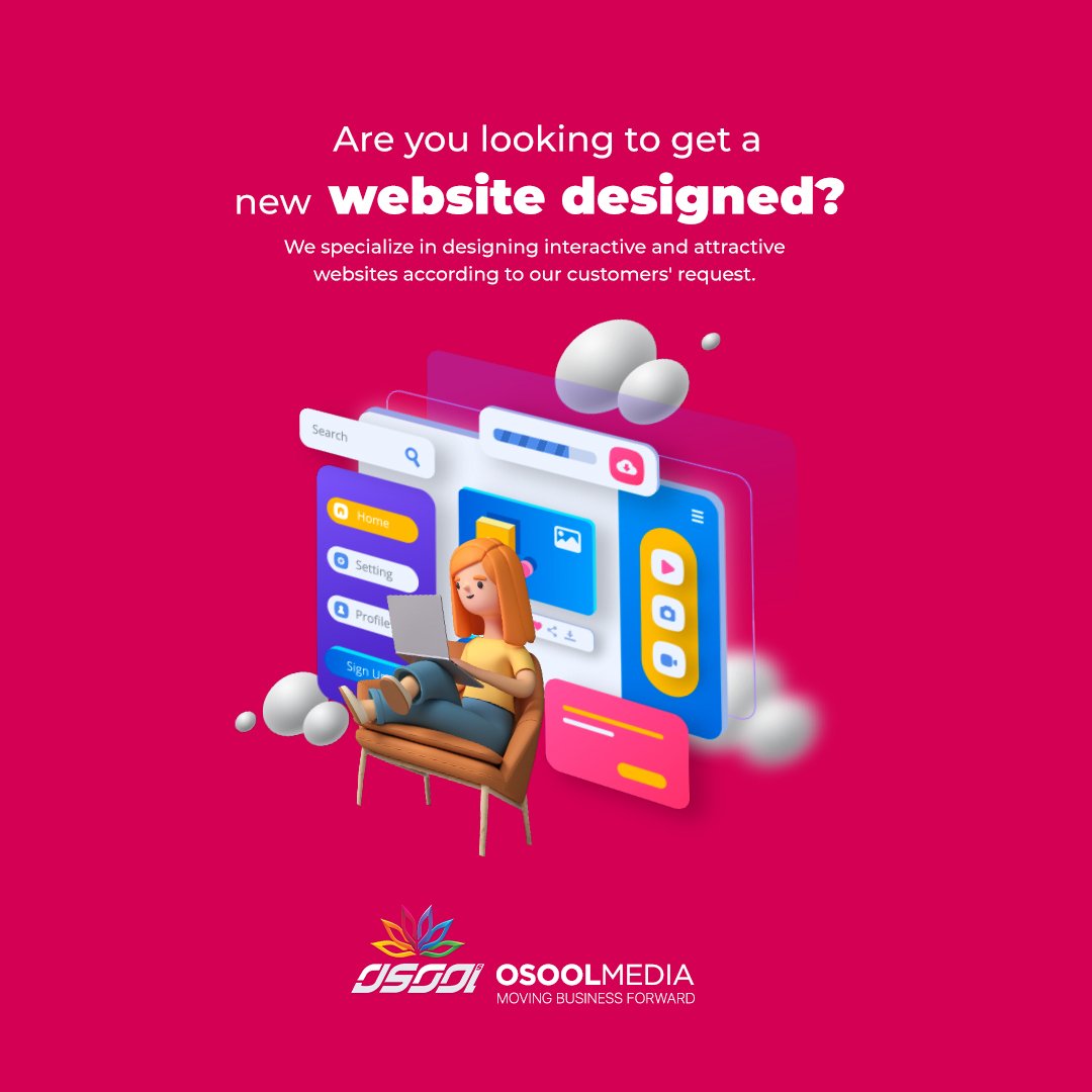osoolmedia's tweet photo. Are you looking to get a new website designed?
We specialize in designing interactive and attractive websites according to our customers' request through an integrated set of services that suit all activities such as designing and developing websites and eCommerce sites https://t.co/02h48qbTZ0