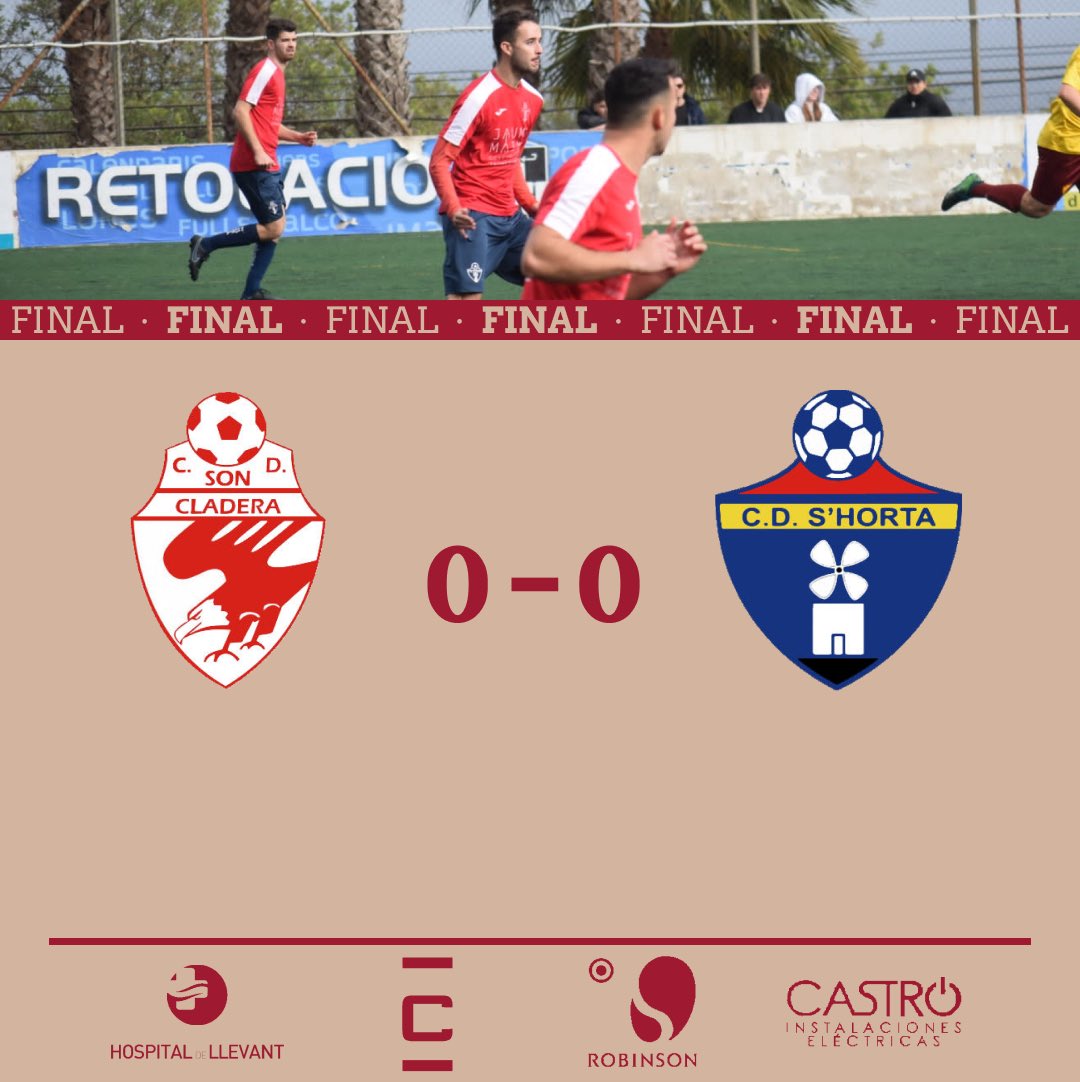 BON EMPAT DINS SON CLADERA

⚽️ En el primer partit de l’any, l’equip amateur va aconseguir un preciat punt dins un camp complicat

🥅 Porteria a 0 per aconseguir el tercer partit consecutiu fora perdre

#TotAlVermell♦️