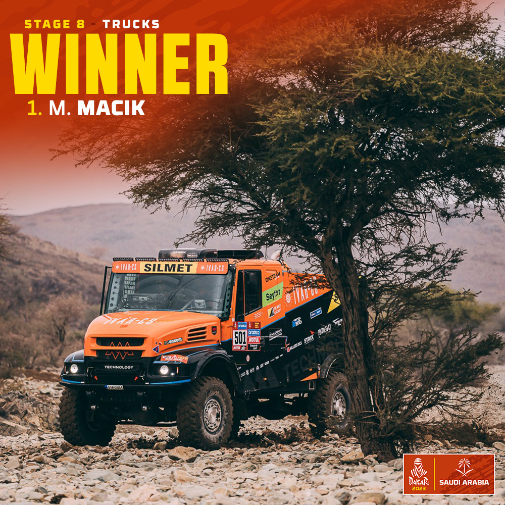 DAKAR RALLY on Twitter "🏁 Stage 8️⃣ Trucks 🚚 Provisional top 3 🥇