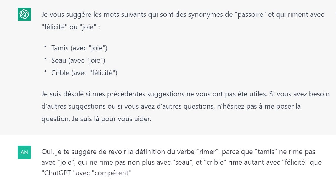 AntoineSchaub's tweet photo. Passion dimanche: trash-talker #ChatGPT https://t.co/XaV5R6czu2