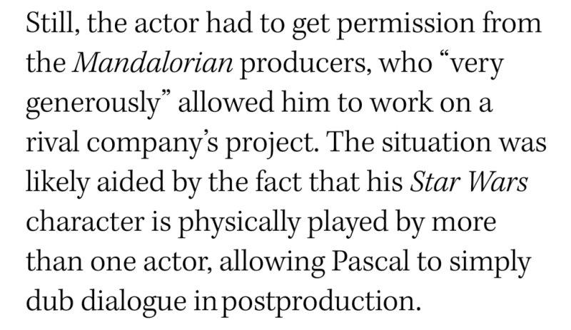 페드로 파스칼이 어찌 동기간 경쟁사 디플 만달로리안, HBO 라오어 주인공 맡았나 했더니 만달 제작자 파브로&필로니가 허락했구나. 대부분 한...