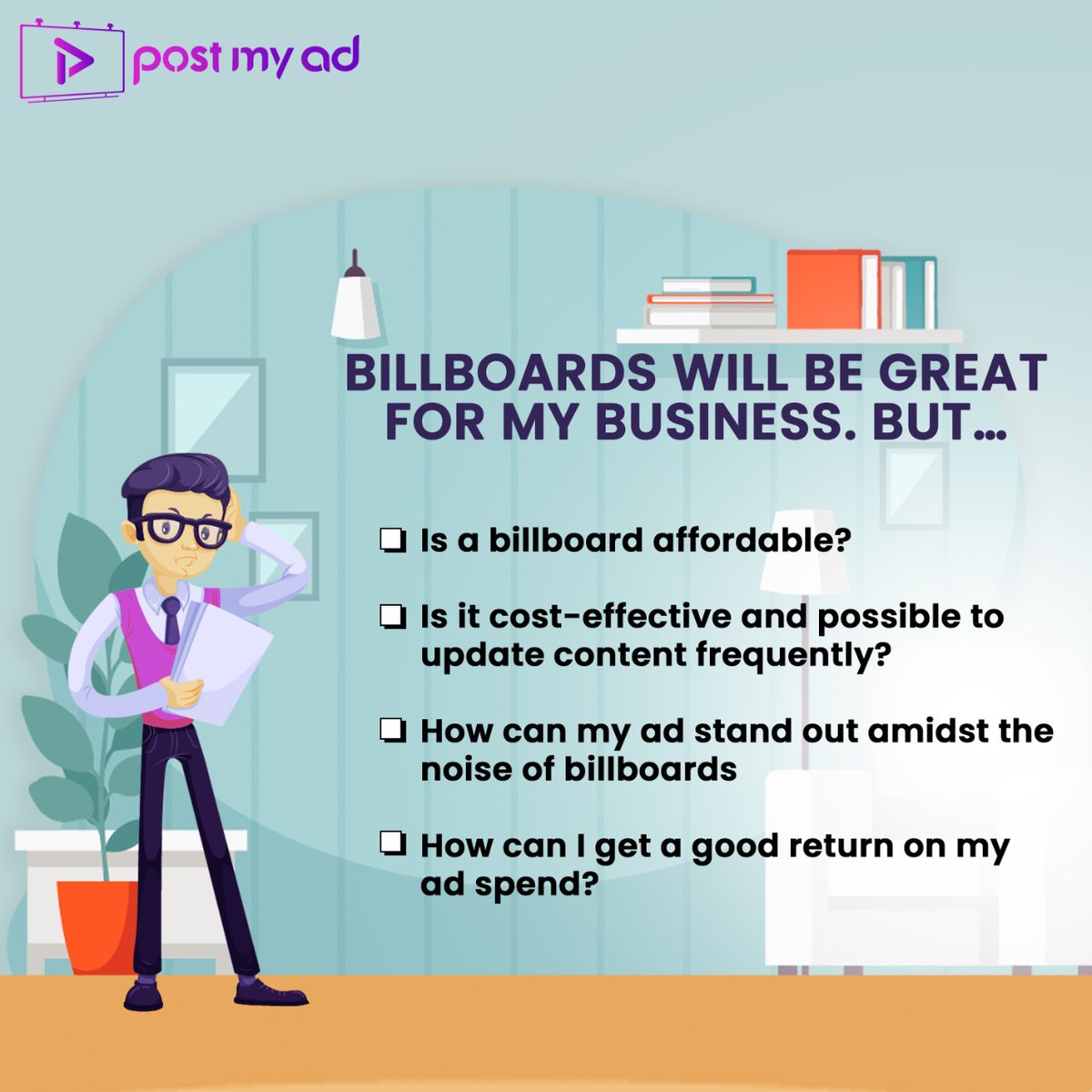Did these questions arise for you when you considered your advertising options?
.
.
.
.
.
#postmyad #pma #advertising #marketing #branding #brand #digitalbillboard #billboard #affordable #doubts #questions #costing #content #returns #details #important #abundant #regular