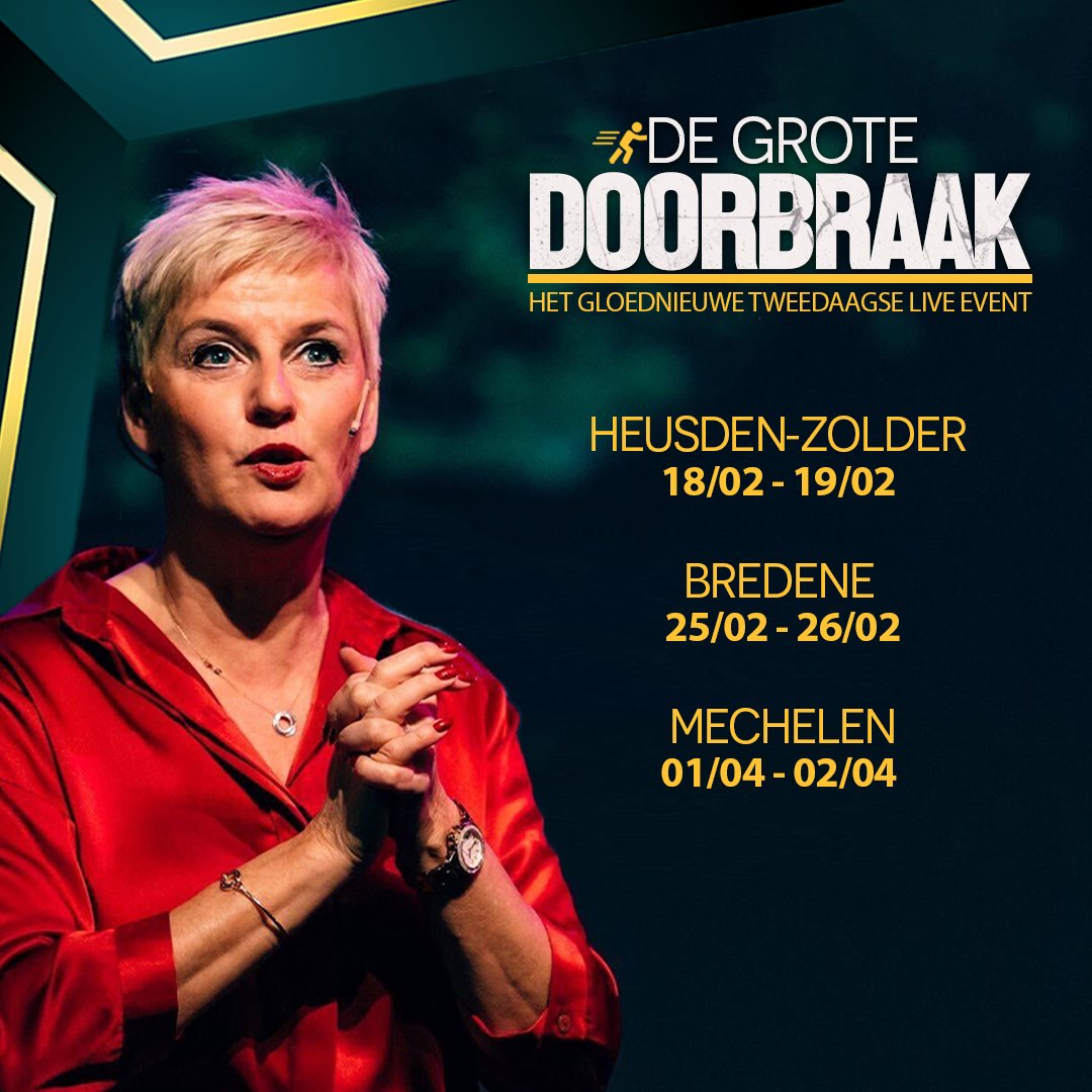 ingerock's tweet image. Met mijn nieuw event 'De Grote Doorbraak' kom ik naar Heusden-Zolder, Bredene en Mechelen. 📍Zo maken we ons samen klaar om het verschil te kunnen maken in deze wereld. 💖

Tickets &amp;amp; Info:
ingerock.com/de-grote-doorb…