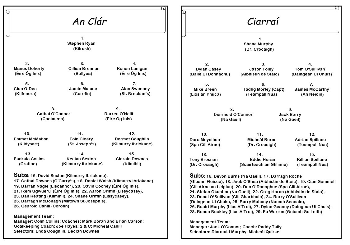Munster GAA On Twitter See Below The Team Sheet For Kerry V Clare In munster-gaa-on-twitter-see-below-the-team-sheet-for-kerry-v-clare-in