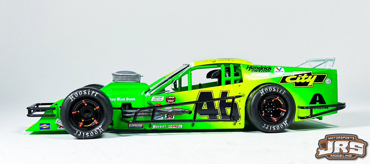 deircrfan's tweet photo. City Chevy modified is complete! @TeamHendrick @citychevrolet @HendrickCars @AxaltaRacing @Valvoline @TeamChevy @WhelenEng @WhelenMTRS @HoosierTire @showtime7602 #asphaltracing #whelenmodified #modifiedracing #dirtysouth @NASCAR #scalemodeling https://t.co/4pTSvA1JGO