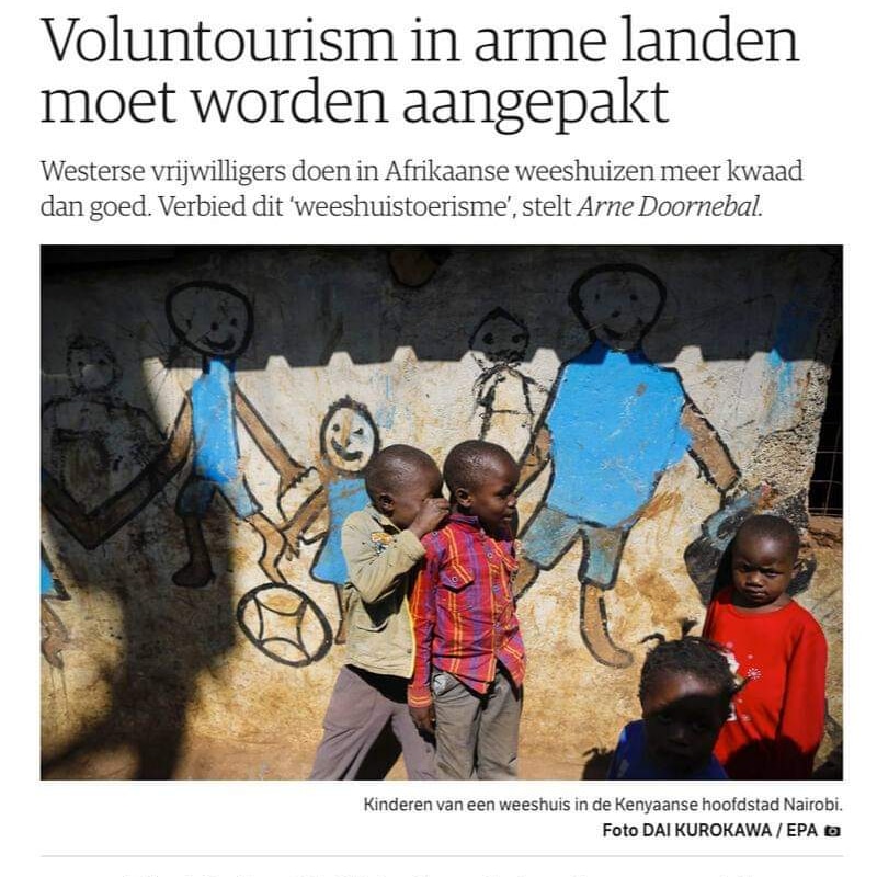 VillageToCare's tweet photo. STOP WEESHUISTOERISME

"Westerse vrijwilligers doen in Afrikaanse weeshuizen meer kwaad dan goed. Verbied dit ‘weeshuistoerisme’", stelt Arne Doornebal in een opiniestuk in het NRC van 3 januari jl https://t.co/9qj8Li14Nr https://t.co/obGR3tDMJo