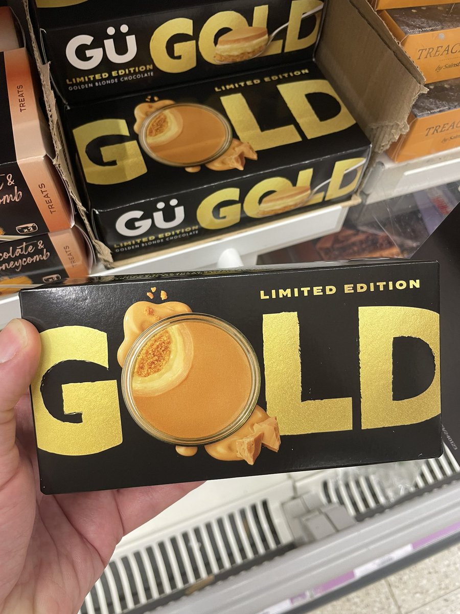 Gü Gold! 🤩 At Sainsbury’s @GuPuds #gu #gudesserts #dessert #pudding #chocolate #wellthisisnew