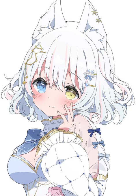 (Skeb)氷月華フェリシア様描かせて頂きました!髪楽しかった!納品しました。ありがとうございました#フェリシあ～と 
