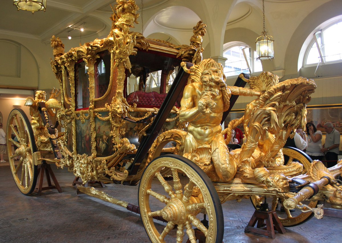 HawickYes's tweet photo. £100m for a trip to Westminster Abbey and meanwhile his subjects can't afford to heat their homes. Not only is the state coach being restored it will only be used one way. Apparently the Australian State Coach is being air freighted to the UK for the return journey. https://t.co/PDAd5Zgxm8