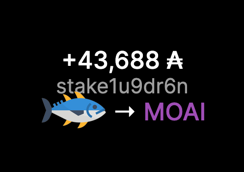moaipool's tweet image. [ MOAI ] A very BIG welcome to our latest delegator!🤝
Great to have you aboard! #Cardano #CardanoCommunity $Ada