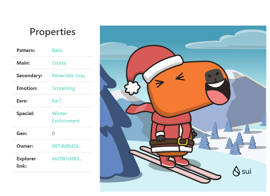 🎁 I just unboxed my Sui Holiday Capy! ❄️
he is in the snow outside his house to passers-by question mark, people wish him a merry Christmas, he is very happy! #CapyHolidays <a href="/SuiNetwork/">Sui</a>