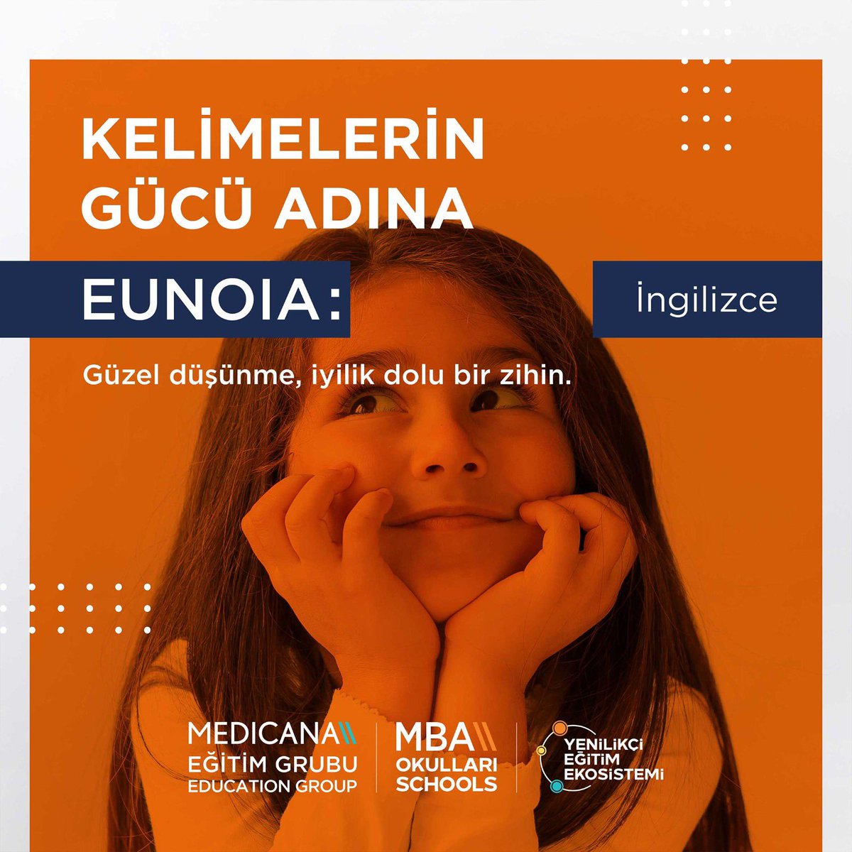 KELİMELERİN GÜCÜ ADINA
Bazı kelimeler var ki, kelimeden çok daha fazlasıdır. Dilimizde karşılığı olmayan, duygularınızı ve düşüncelerinizi bir nefeste açıklayan kelimelerden biri olan İngilizce EUNOIA'nın ne demek olduğunu bilmek ister misiniz? 😊

#MBAOkulları