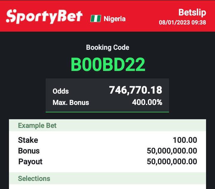 YANKEE on Twitter "746k odds tranches exit. Sporty code. B00BD22