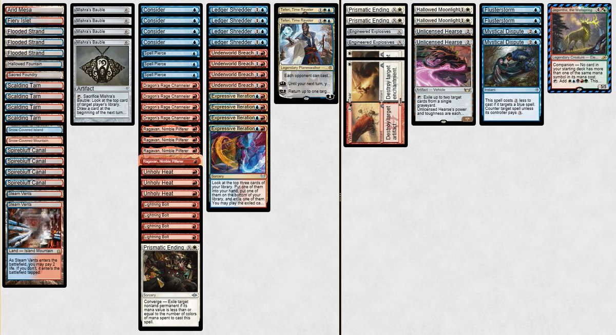 Top8 the Modern Showcase Challenge with Jeskai Breach 🥳
R1: Murktide 2-0
R2: Creativity 2-1
R3: Murktide 2-1
R4: UB Mill 2-0
R5: BR Scam 2-1
R6: Living End 2-0
R7: Murktide 1-2
R8: Merfolk 1-2
R9: BR Scam 2-1
QF: Yagmoth 0-2